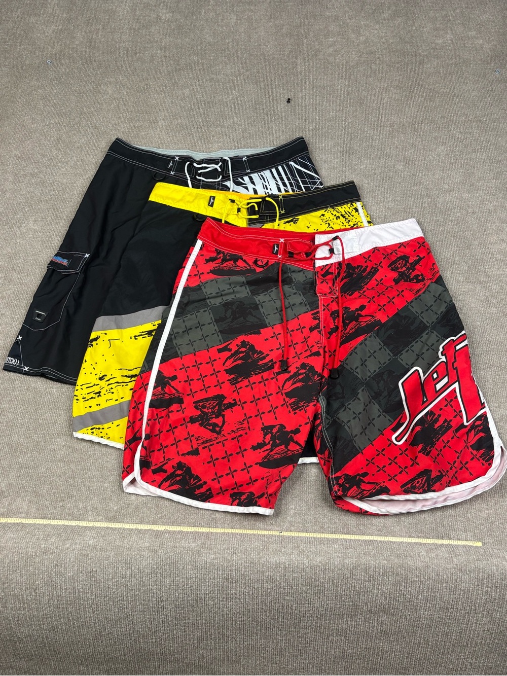 3x Jettribe Watercraft Racing Board Shorts Trunks Mens 36 Surfing Jet Ski